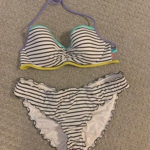 Victoria’s Secret striped bikini WORN ONCE
